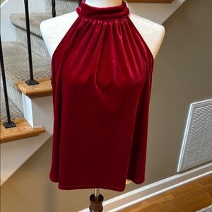 Elegant Red Halter Top